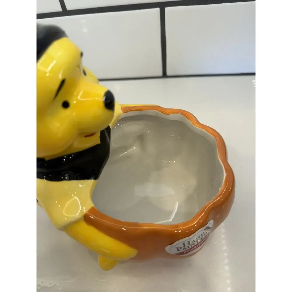 NEW Disney Winnie the Pooh in Bee Costume Halloween Pumpkin Ceramic Candy Dish